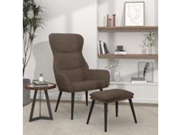 Relaxing Chair With Stool, Relaxing Chairs With Stools Vidaxl Cinzento-acastanhado Tecido