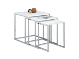 Mesa Lateral Em Conjunto De 3 Com Pés De Metal B2x