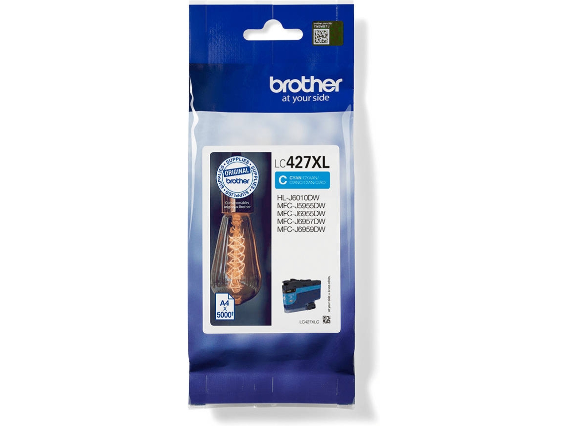 Tinteiro de alto rendimento Brother LC427XLC Ciano