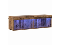 Conjunto de Móvel de Tv com Led Madeira Antiga 100x30x30 cm MAISON EXCLUSIVE