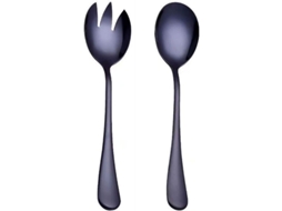 2026 set de 2 Cubiertos para Ensalada, Acero Inoxidable 304, 19,5 Cm, Cuchara Y Tenedor, Lavavajillas, Diseño Elegante