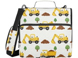 Pasta organizadora com 3 compartimentos, alça de ombro, bolsa com zíper para documentos e arquivos, ideal para diversas finalidades.