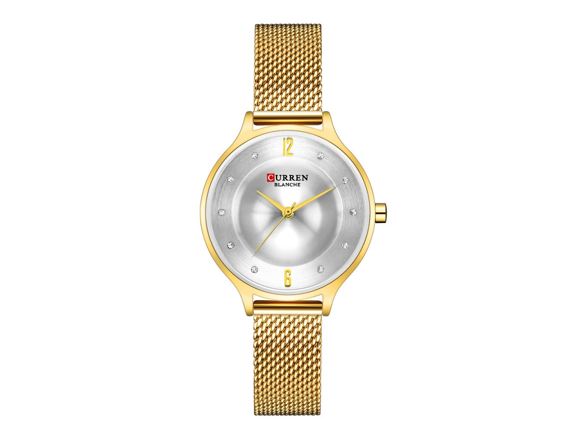 Relógio MDUG Feminino casual de quartzo com pulseira de malha milanesa