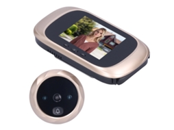 Primerox visor de Porta Digital Campainha Eletrônica Câmera Hd 300k Ângulo 90° Ouro