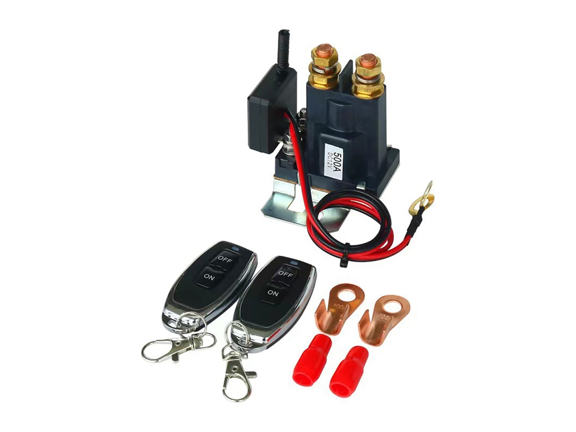 Interruptor De Aislamiento De Batería Remoto Impermeable De 500a Con Relé Y Cableado Para Coches, Camiones Y Accesorios Automotrices