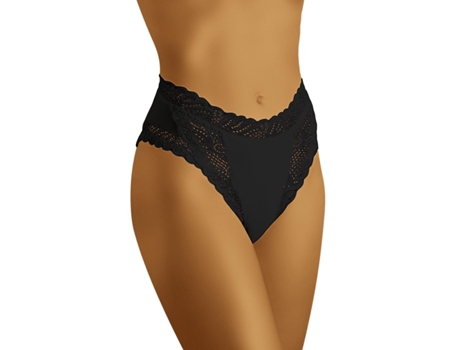 Cuecas de Mulher WOLBAR Maxi Alta Preto (S)