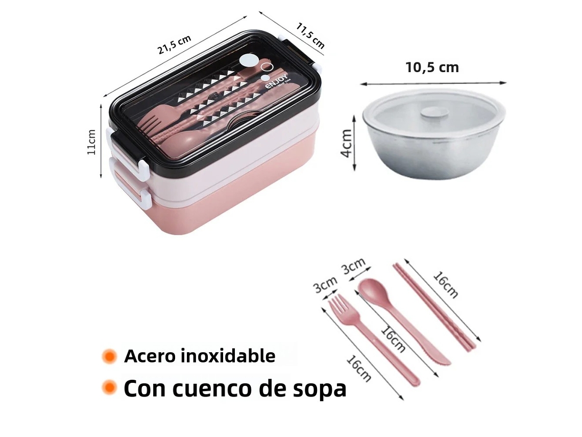 (rosa) Lancheira Em Aço Inoxidável 304, Design De Dupla Camada, Própria Para Micro-ondas, Ecológica.