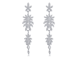 Brinco De Noiva Pendente Longo Com Strass