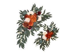 Painel de Boas vindas para Casamentos com Decoração Floral e Arco de Flores Artificiais LAXISCREED