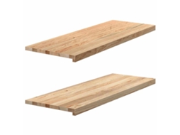 Vidaxl Soleiras Da Janela 2 Pcs 110x40x2cm Carvalho Maciço Não Tratado