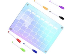 Quadro branco de acrílico, 7 peças, marcadores para escritório, resistente ao desgaste e à quebra, planejador semanal.