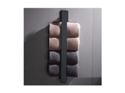 Porta-toalha autoadesivo para banheiro 40*6*4,5 Cm BRILVIBERA (preto)
