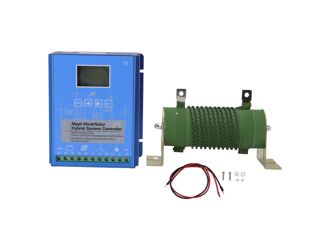 Controlador Híbrido Eólico-solar 12v/24v (tipo Boost Mppt, Com Display Lcd)