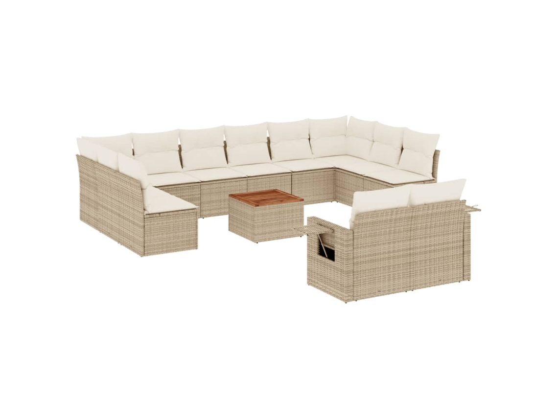 Garden Sofa Set, Garden Sofa Sets Vidaxl Bege Rattan / Vime (n/a)