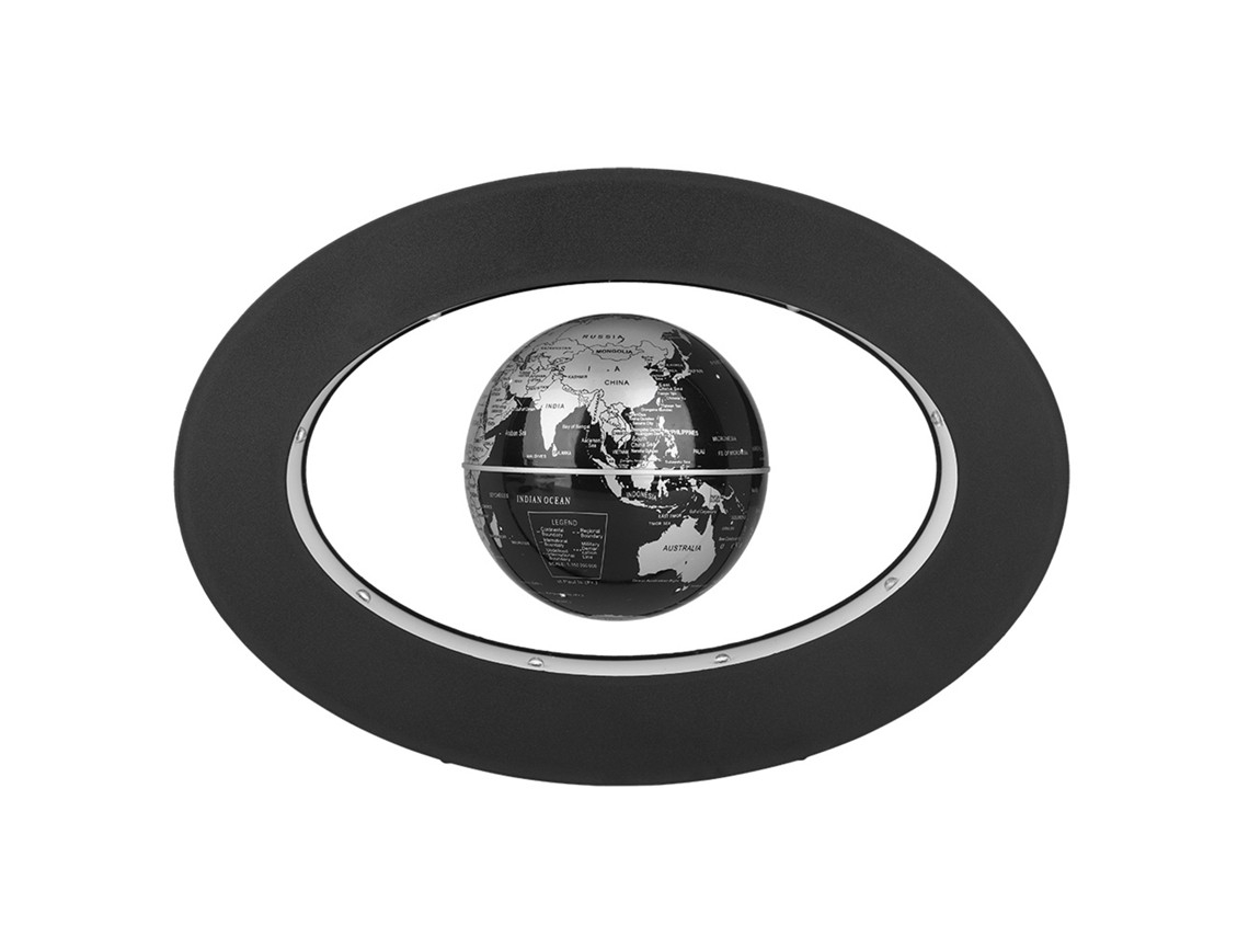 Globo Magnético De Levitação Com Iluminação Led E Suporte De Mesa.