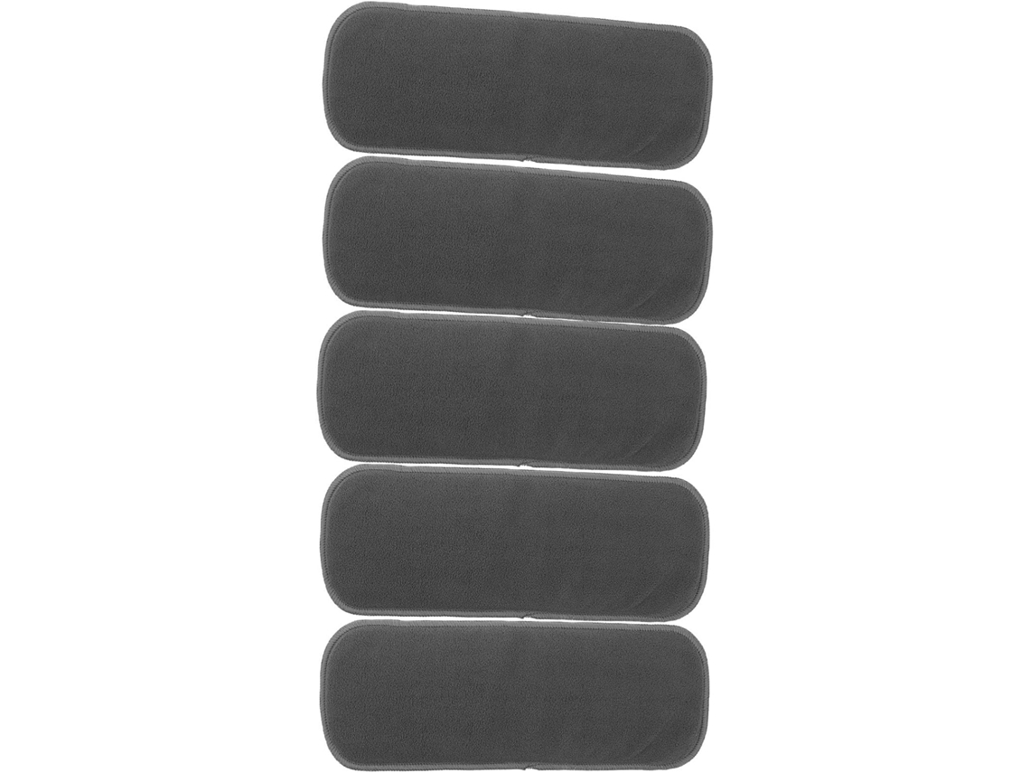 Pacote com 5 Absorventes de Fralda de Carvão de Bambu Laváveis e Impermeáveis para Bebês. CHABERLU