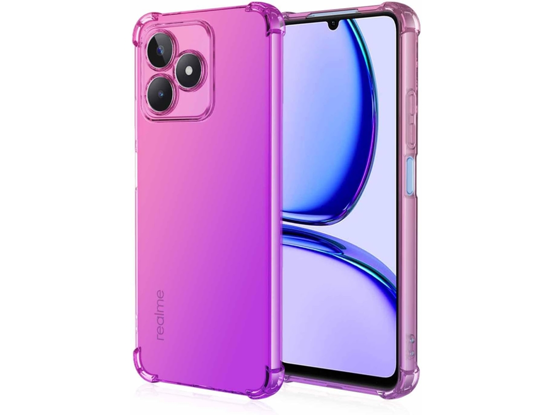 Capa Gradiente Protetora para Realme Realme C53 HONGWE. Anti-Choque Transparente