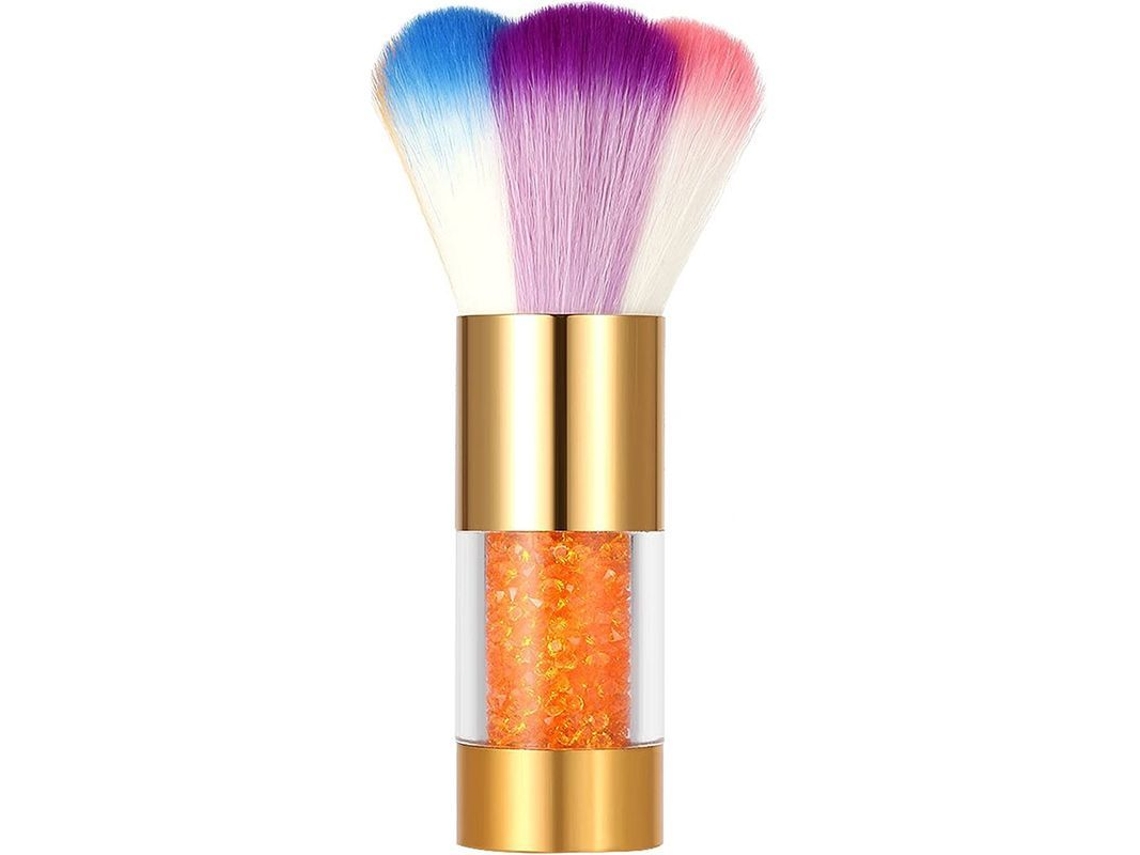 Pincel De Remoção De Poeira Para Unhas De Acrílico, Pincel Colorido Com Cabo De Strass