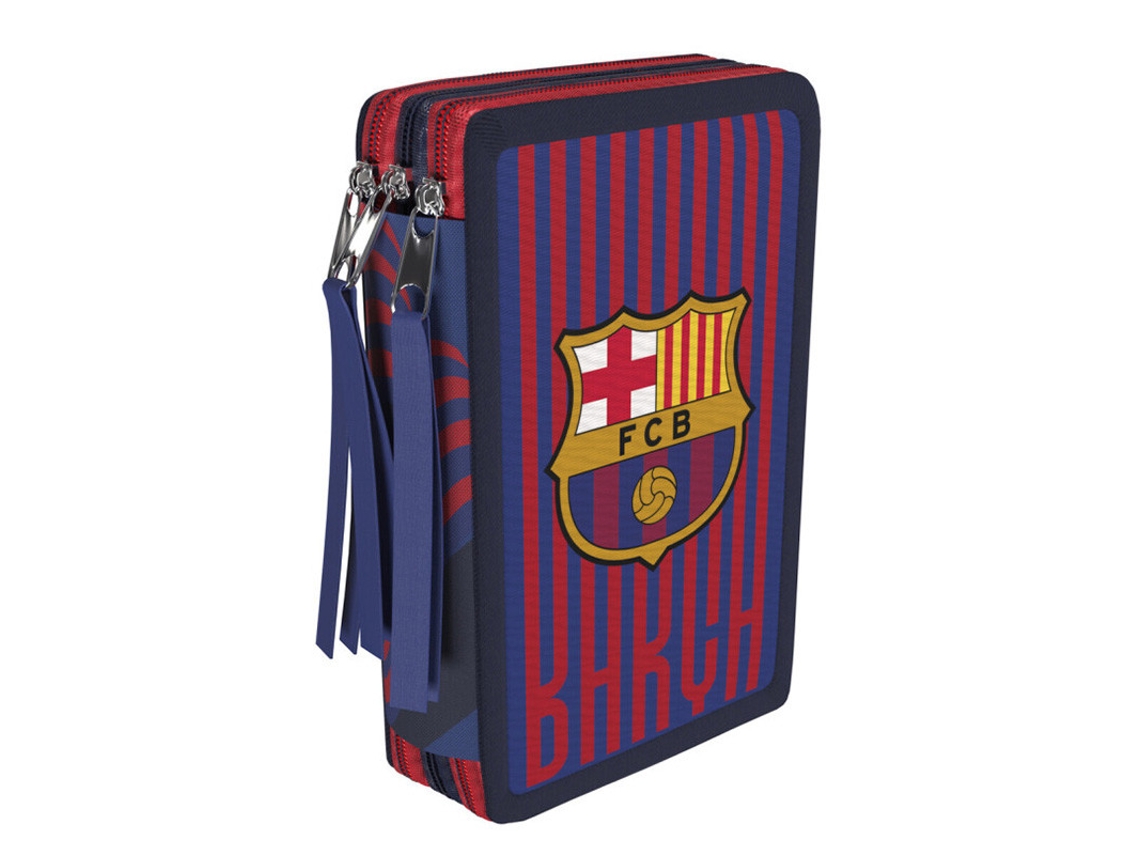 Plumier 3 Pisos Con Material Escolar Fc Barcelona