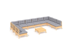 Garden Lounge Set, Garden Lounge Sets Vidaxl Cinzeto Madeira De Pinho (n/a)