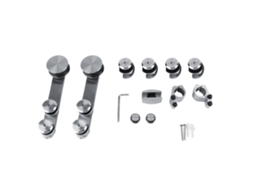Kit De Ferragens Laxiscreed Para Porta De Correr Em Aço Inox 304 Com Puxador Oculto E Limitador De Balanço