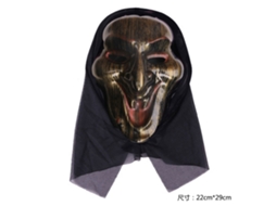 Lurelia Máscara Feiticeiro Bruxo Retro Festa Terror Halloween Rosto Fantasma Dourado