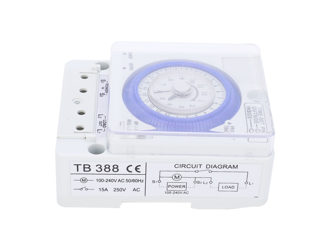 Interruptor De Tiempo Programable Tb-388 De 24 Horas Motor Paso A Paso Controlado Por Cuarzo Ac100-240v Para Hogar Inteligente