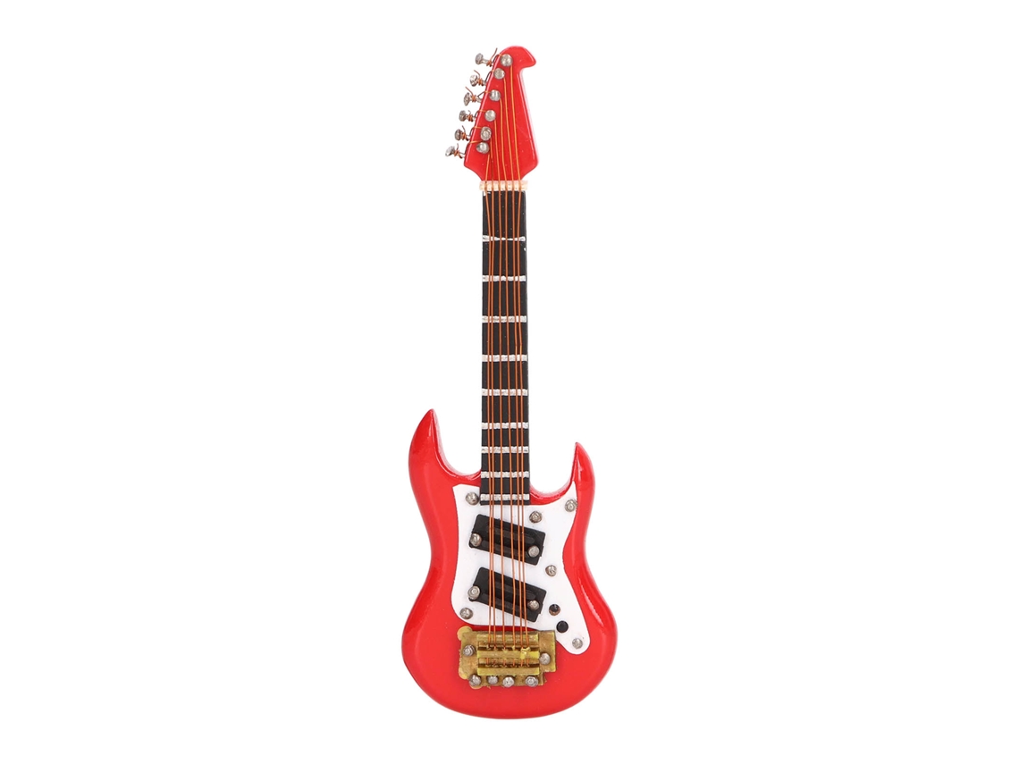 Primerox imã de Geladeira em Forma de Guitarra Elétrica de Resina Exquisita Decoração Vermelha