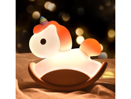 Luz Nocturna de Unicórnio Rosa