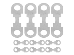 Conjunto de 30 tiras de fusíveis metálicos planos de 30a, 40a e 50a para carros e caminhões.