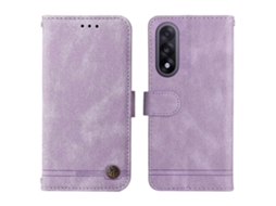 Capa De Couro Tipo Carteira Com Suporte E Alça Para Oneplus Ace 5 Ultra 5g E Oneplus Nord 5 5g, Com Toque De Pele, Roxa