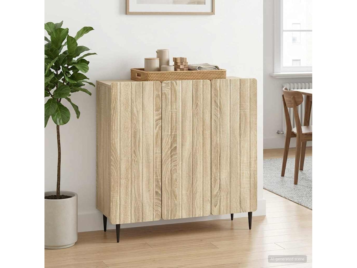 Vidaxl Buffet Carvalho Sonoma 89 X 34,5 X 82 Cm Derivados De Madeira