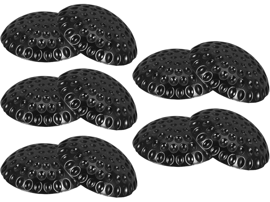 Batente Anticolisão De Silicone Preto Para Portas De 5 A 10 Polegadas (cm), Conjunto De Almofadas.