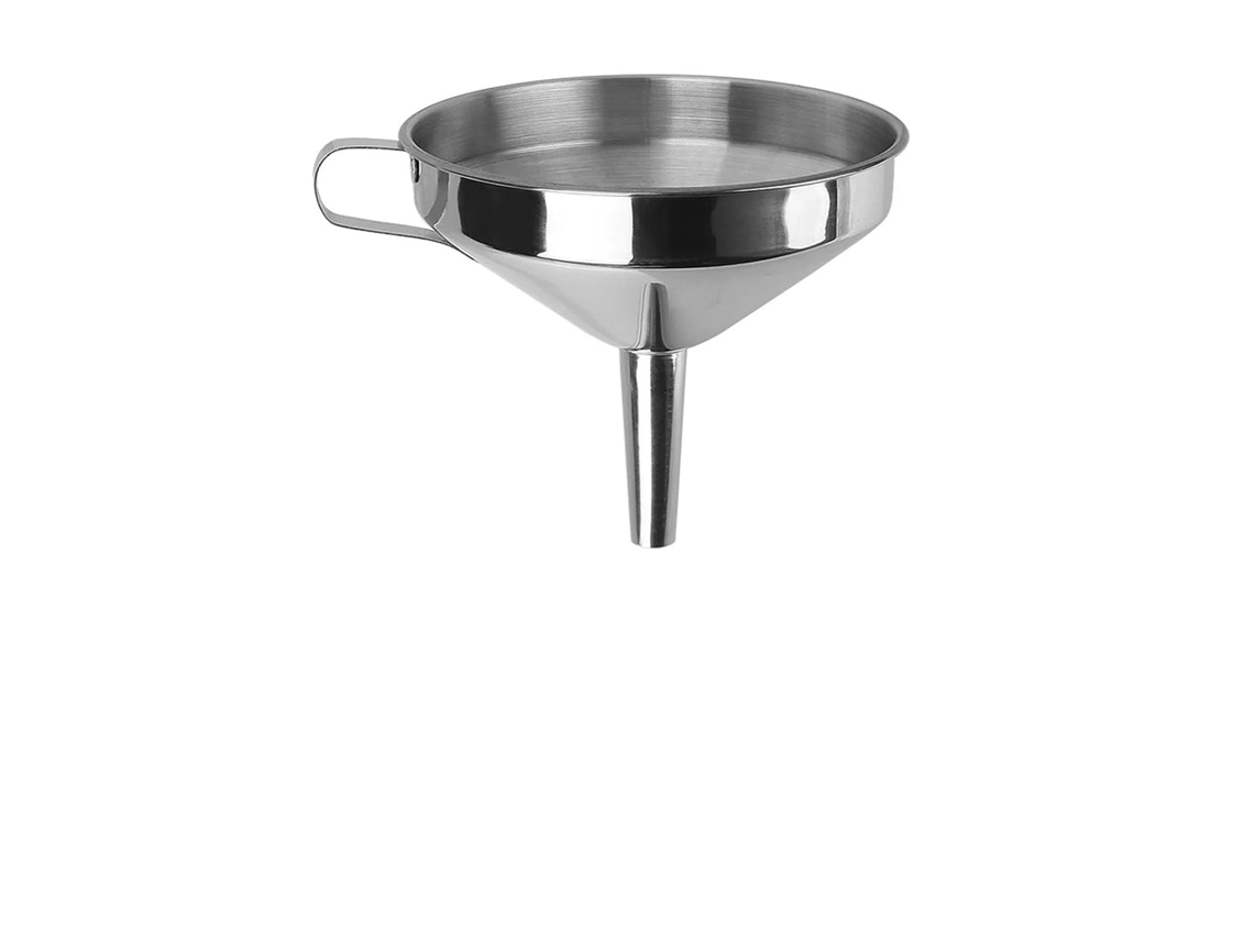 Funil De Metal Em Aço Inoxidável, Funil Em Aço Inoxidável Com Filtro Removível, Vários Tamanhos C 14cm