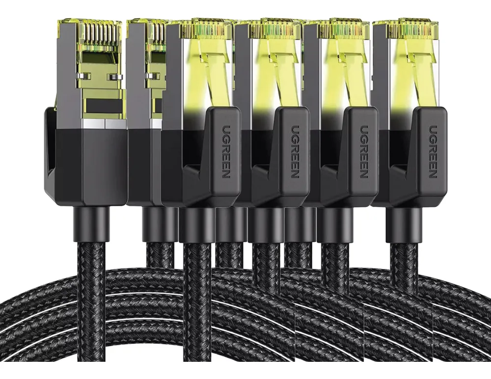 4 Cabos Ethernet Cat7 Ugreen Nylon Mesh 2 M/ 80423vayotoy