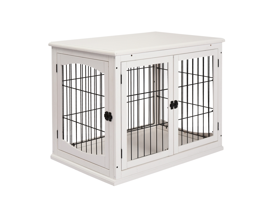 Casinha Cachorro Mdf Metal 81x59x66cm Branco