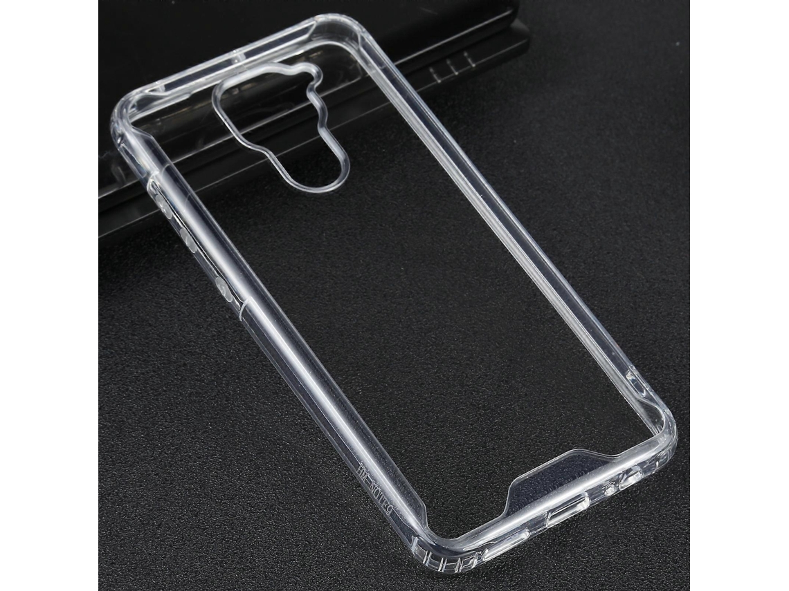 Capa Protetora Transparente De Tpu + Pc Com Quatro Cantos À Prova De Choque Para Xiaomi Redmi Note 9