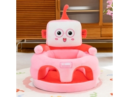 Cadeira De Apoio Para Bebé Eifson Sofá De Peluche Com Design De Robô E Base Antiderrapante - Rosa