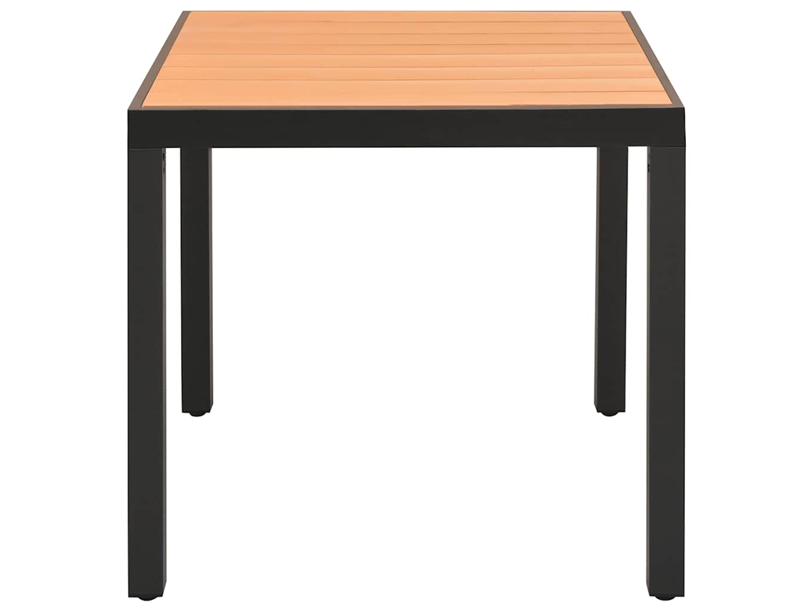 Mesa Jardim Alumínio e Wpc 80x80x74 Cm Marrom HARLANV1