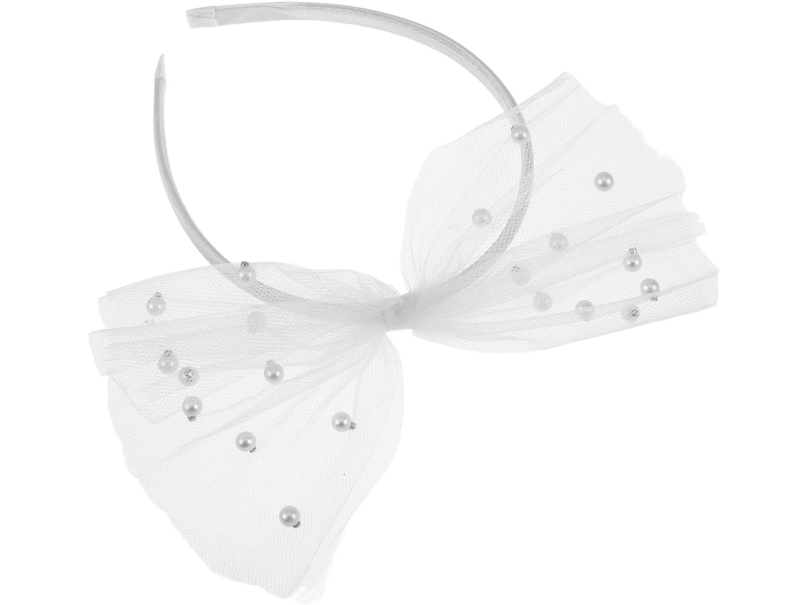 Tiara Com Tule E Miçangas Para Mulheres E Meninas, Acessório De Noiva Com No.