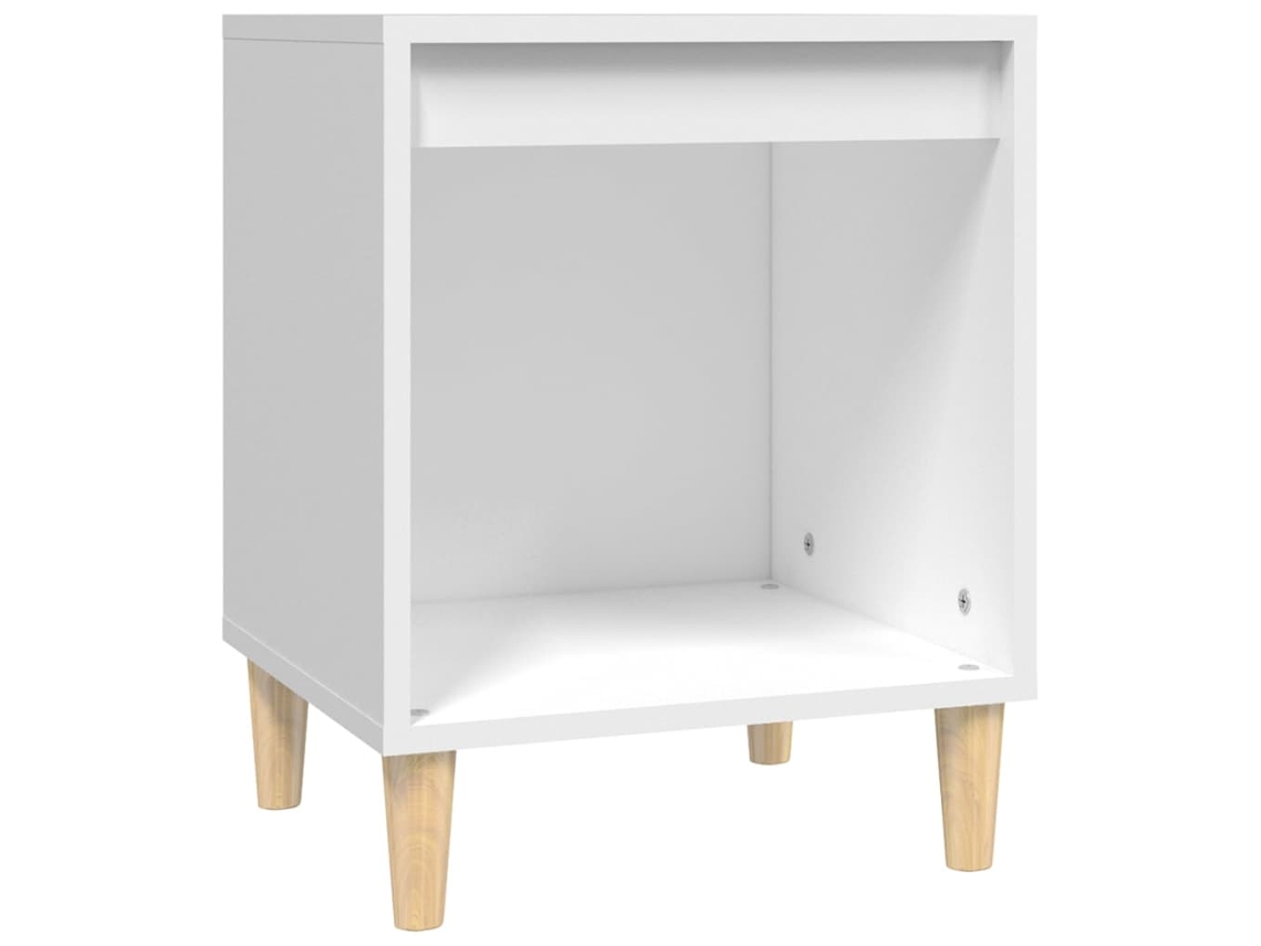 Bedside Cabinet, Bedside Cabinets Vidaxl Branco Madeira Processada (n/a)