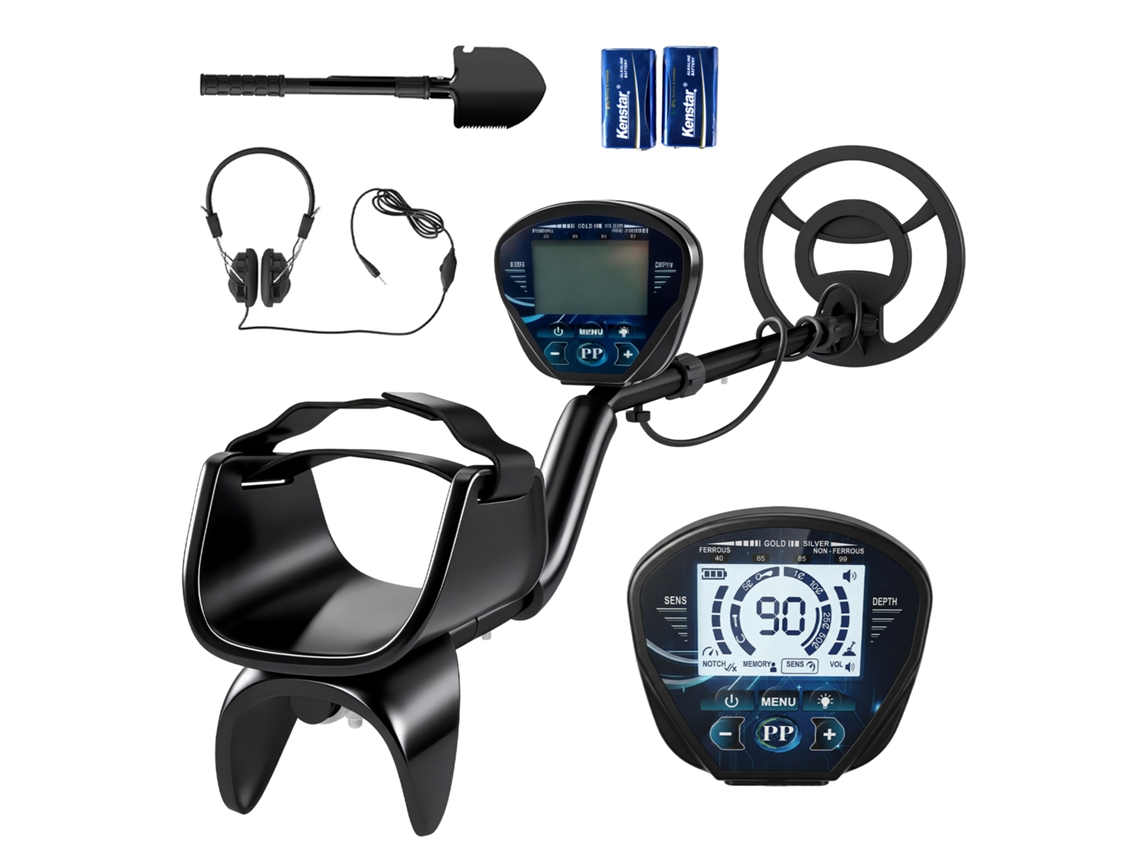Detector de metais SINI TECH STORE, à prova d'água IP68, visor LCD, 3 modos, pá