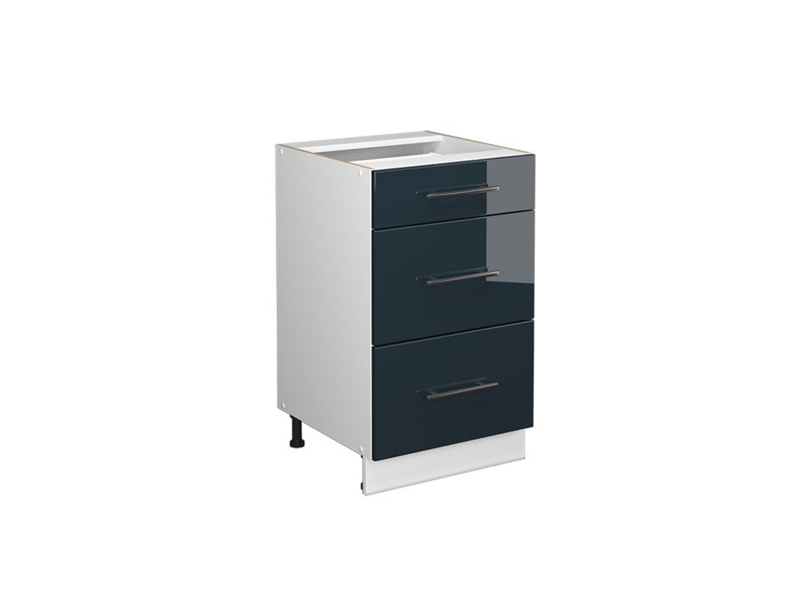 Móveis de cozinha Fame-Line, 50 cm sem bancada, Azul escuro brilhante, VICCO