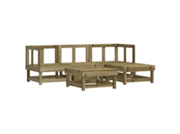 Maison Exclusive - 5 Pcs Conjunto Lounge De Jardim Madeira De Pinho Impregnada