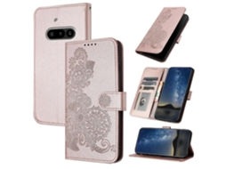 Capa De Celular Flip Em Couro Com Relevo De Flor De Datura Para Nothing Phone 3a