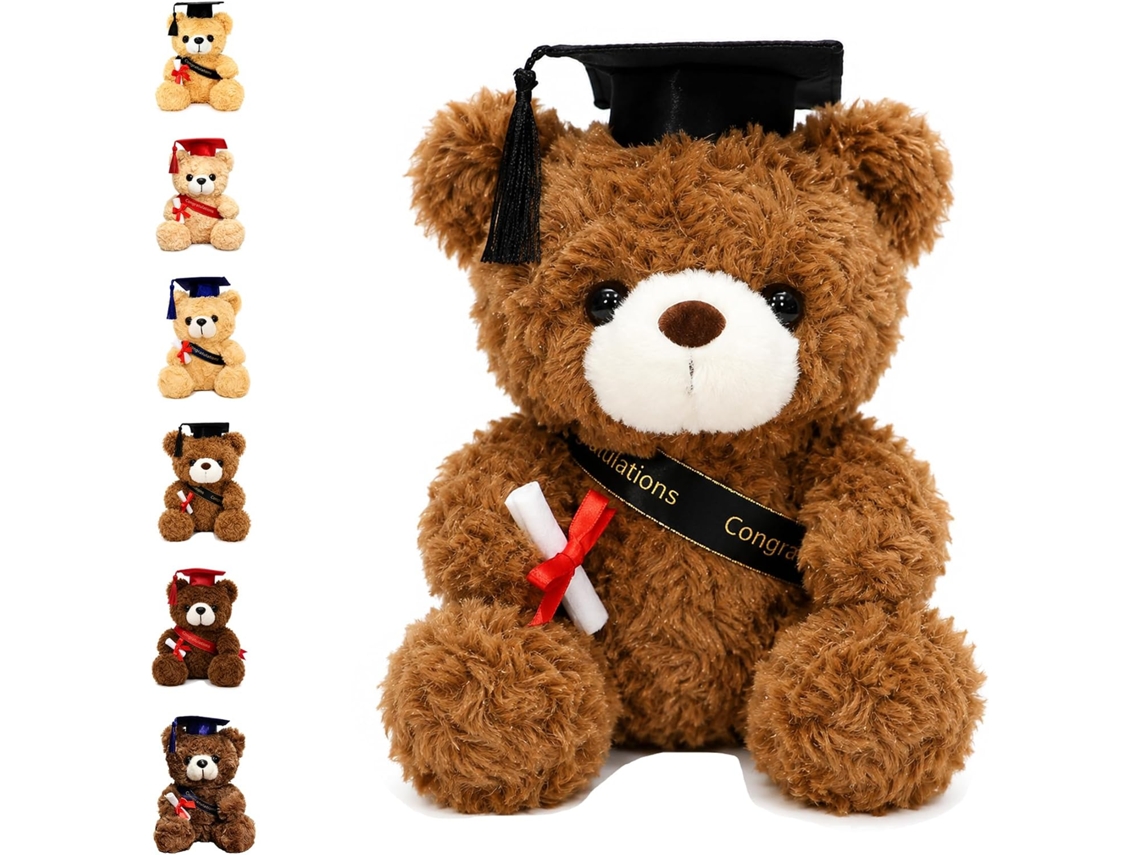 Urso De Pelúcia Formatura 2026, Com Capelo E Diploma, Brinquedo Macio
