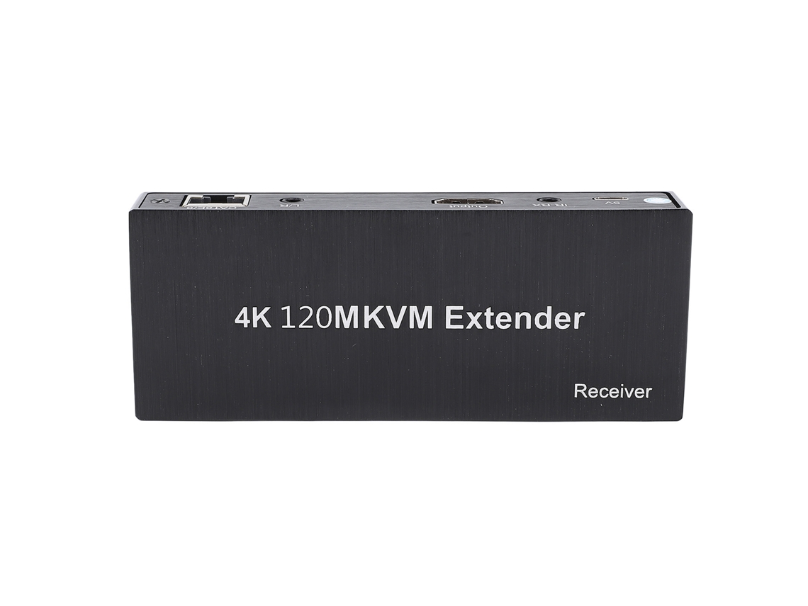 Extensor Kvm Usb Com Interface Multimídia Hd Transmite Vídeo 4k Via Cabo Cat5e 6 7 Controle Remoto Com Plugue Eu