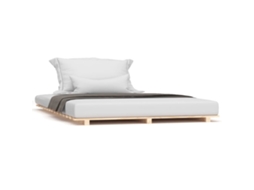 Estrutura de Cama 135x190 Cm Madeira de Pinho Maciça MAISON EXCLUSIVE