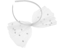 Tiara Com Tule E Miçangas Para Mulheres E Meninas, Acessório De Noiva Com No.