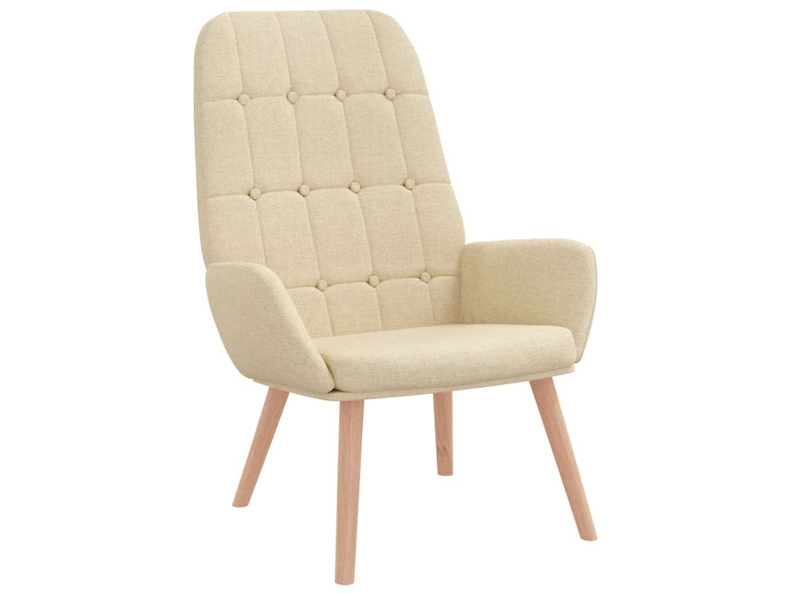 Relaxing Chair, Relaxing Chairs Vidaxl Creme Tecido